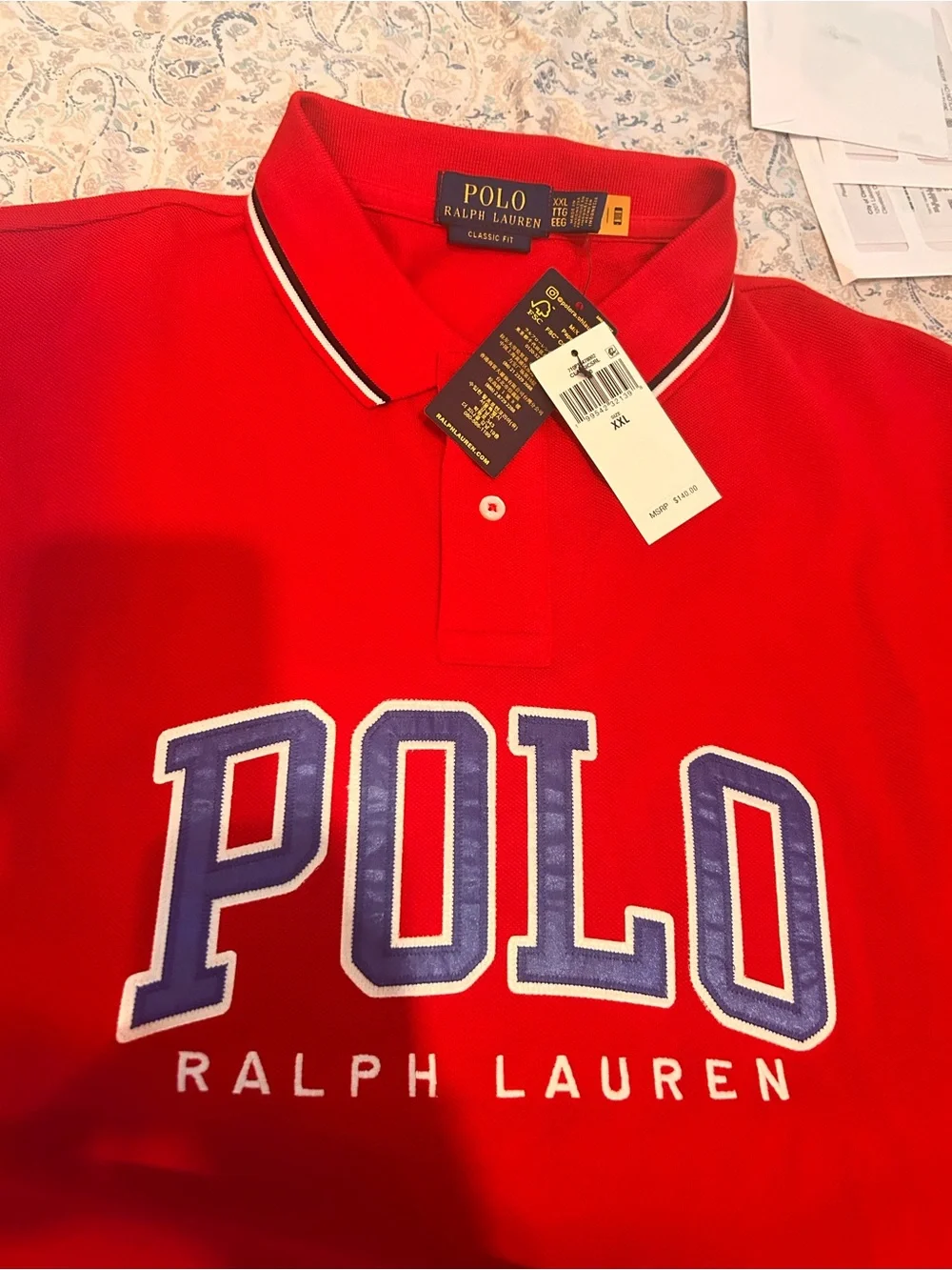 Polo by Ralph Lauren Red Short-Sleeve Logo Polo